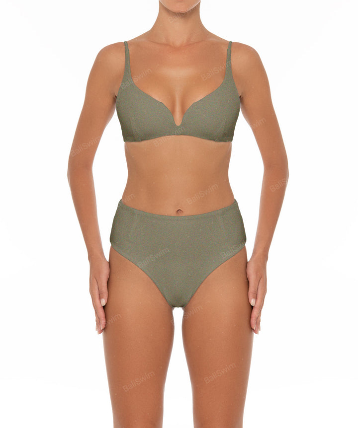 BSWS-B40 Darted High Rise Bikini Bottom