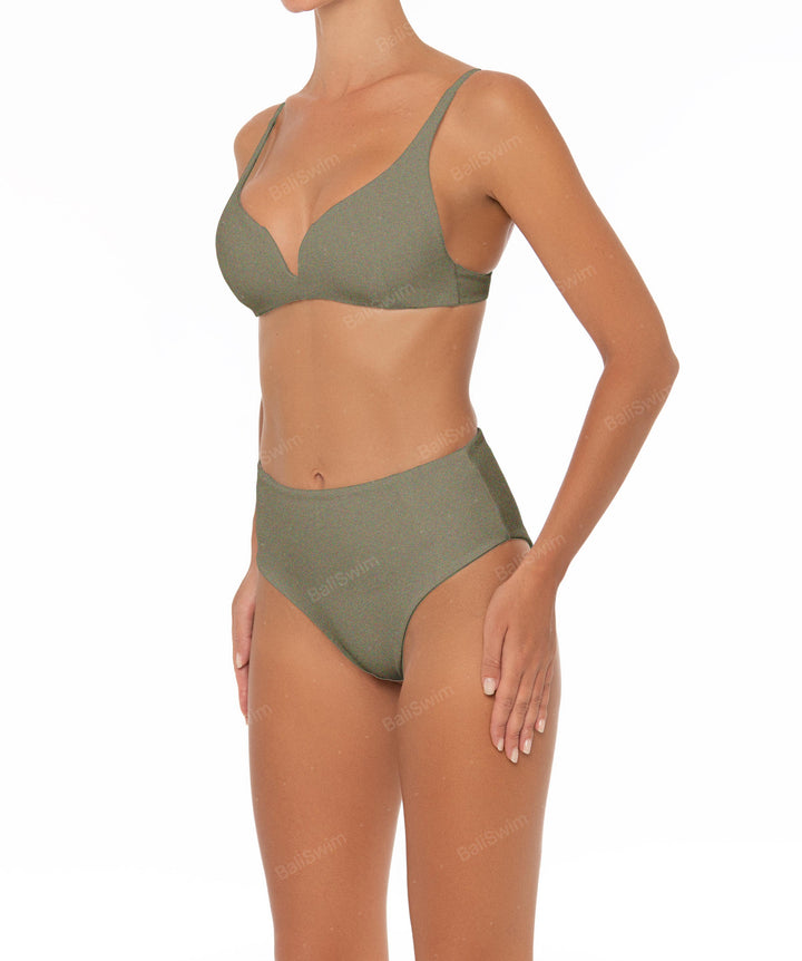 BSWS-B40 Darted High Rise Bikini Bottom