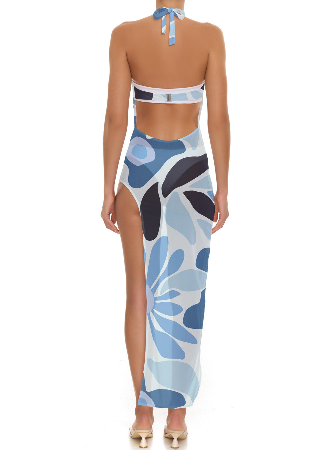 BSWR-D24 Halter O Ring Maxi Dress