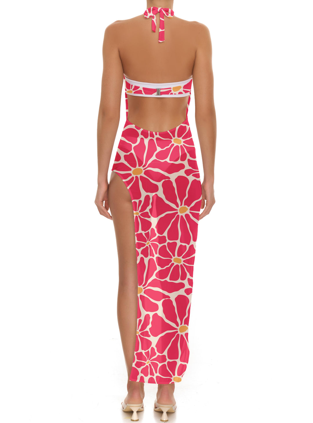 BSWR-D24 Halter O Ring Maxi Dress