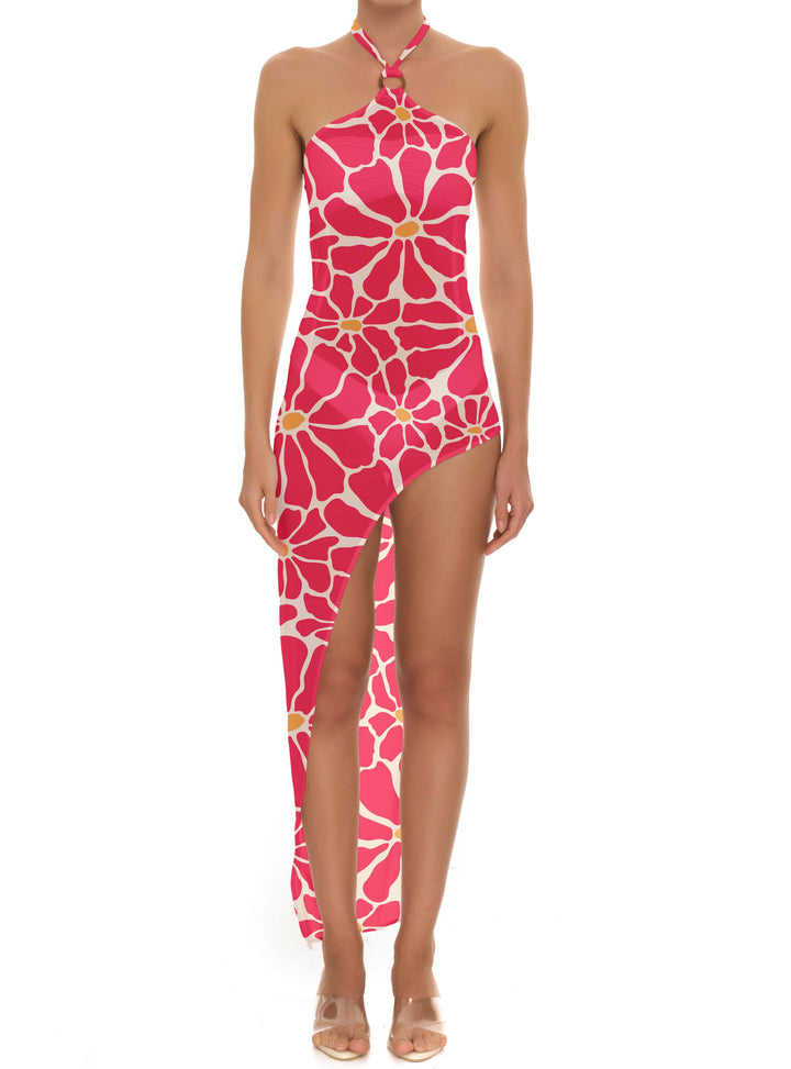 BSWR-D24 Halter O Ring Maxi Dress