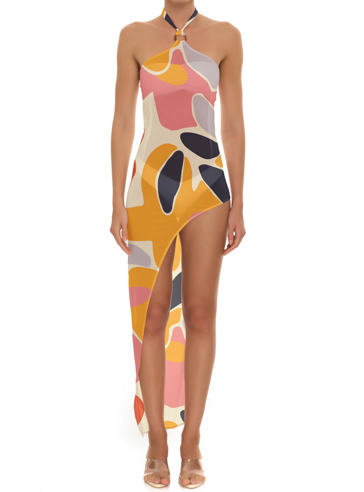 BSWR-D24 Halter O Ring Maxi Dress