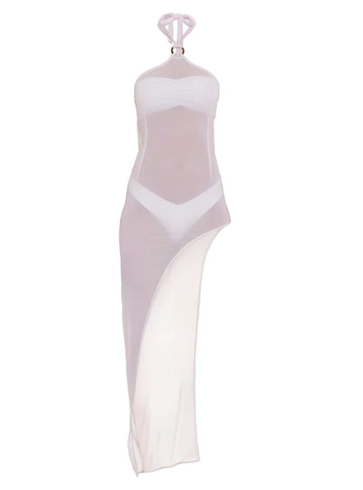 BSWR-D24 Halter O Ring Maxi Dress