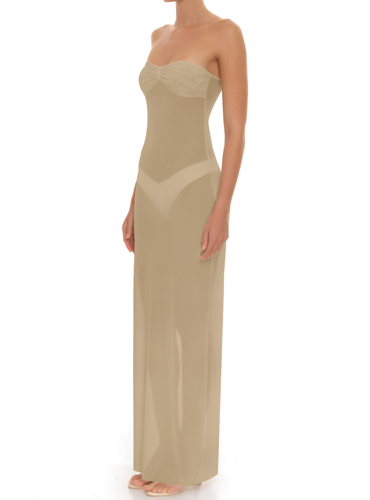 BSWR-D25 Bandeau Maxi Dress