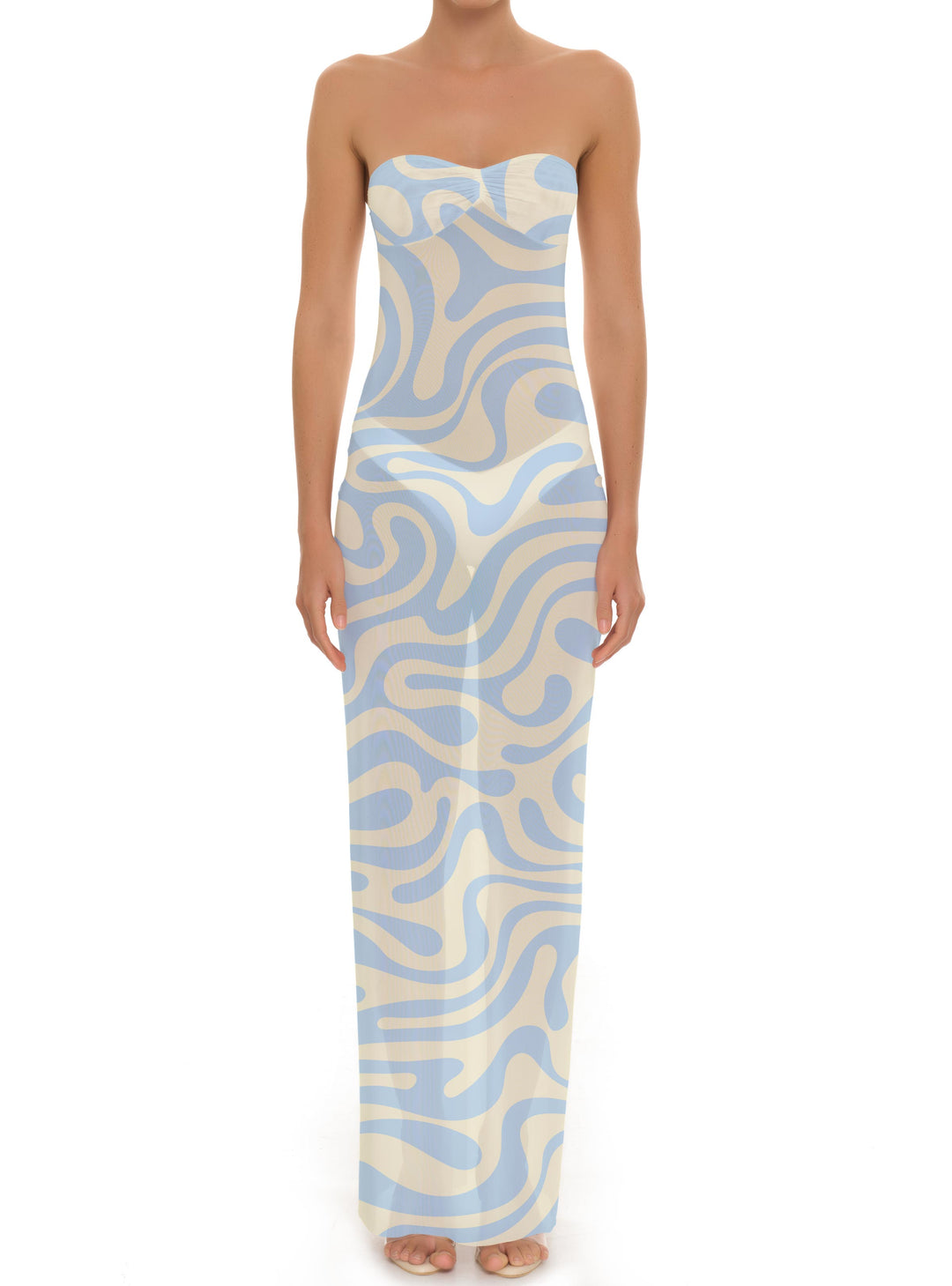 BSWR-D25 Bandeau Maxi Dress