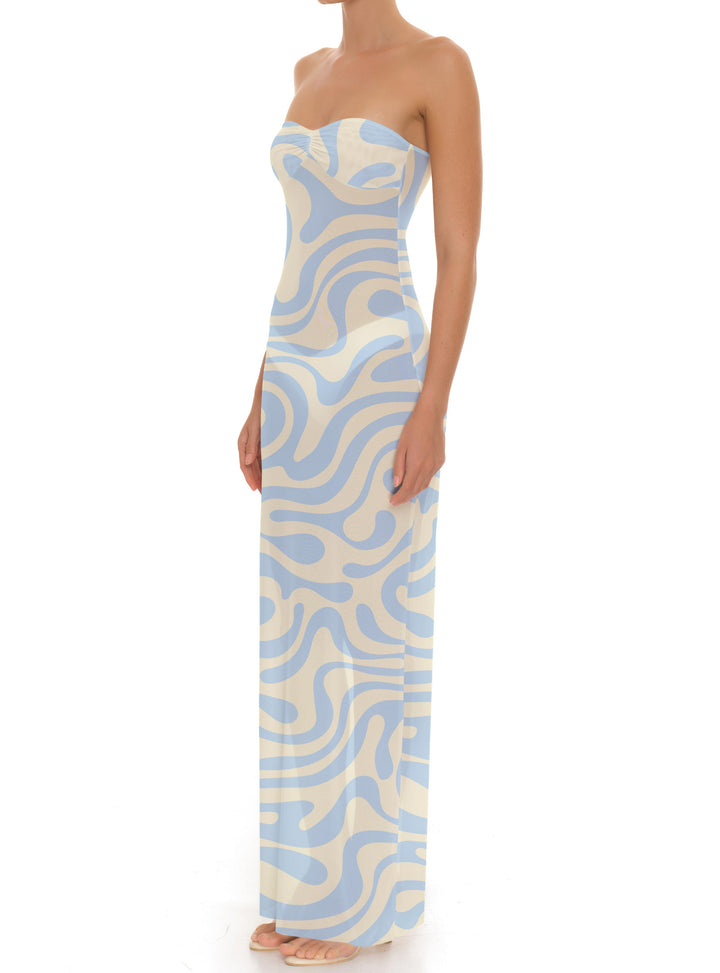 BSWR-D25 Bandeau Maxi Dress
