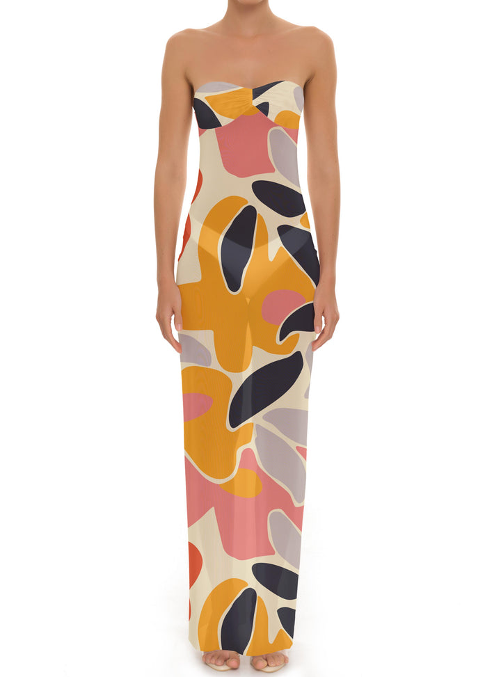 BSWR-D25 Bandeau Maxi Dress