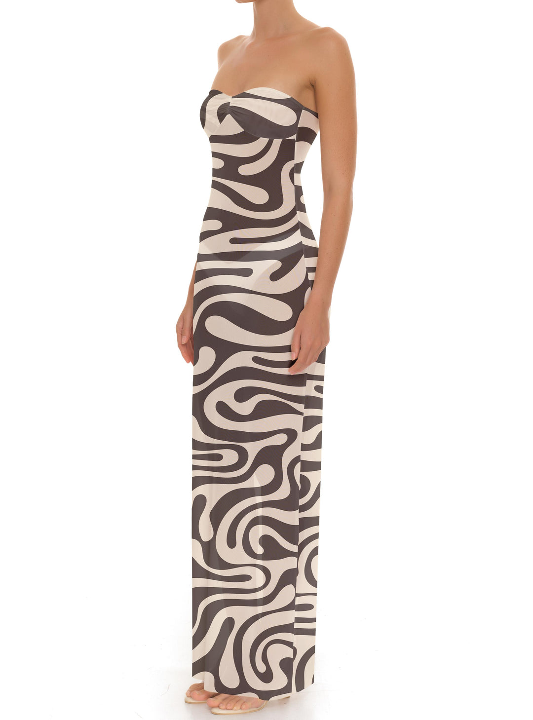 BSWR-D25 Bandeau Maxi Dress