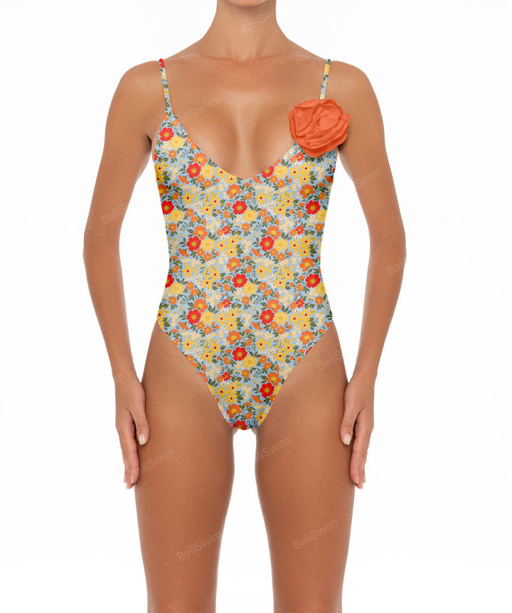 BSWS-S08 Corsage V-Neck One Piece