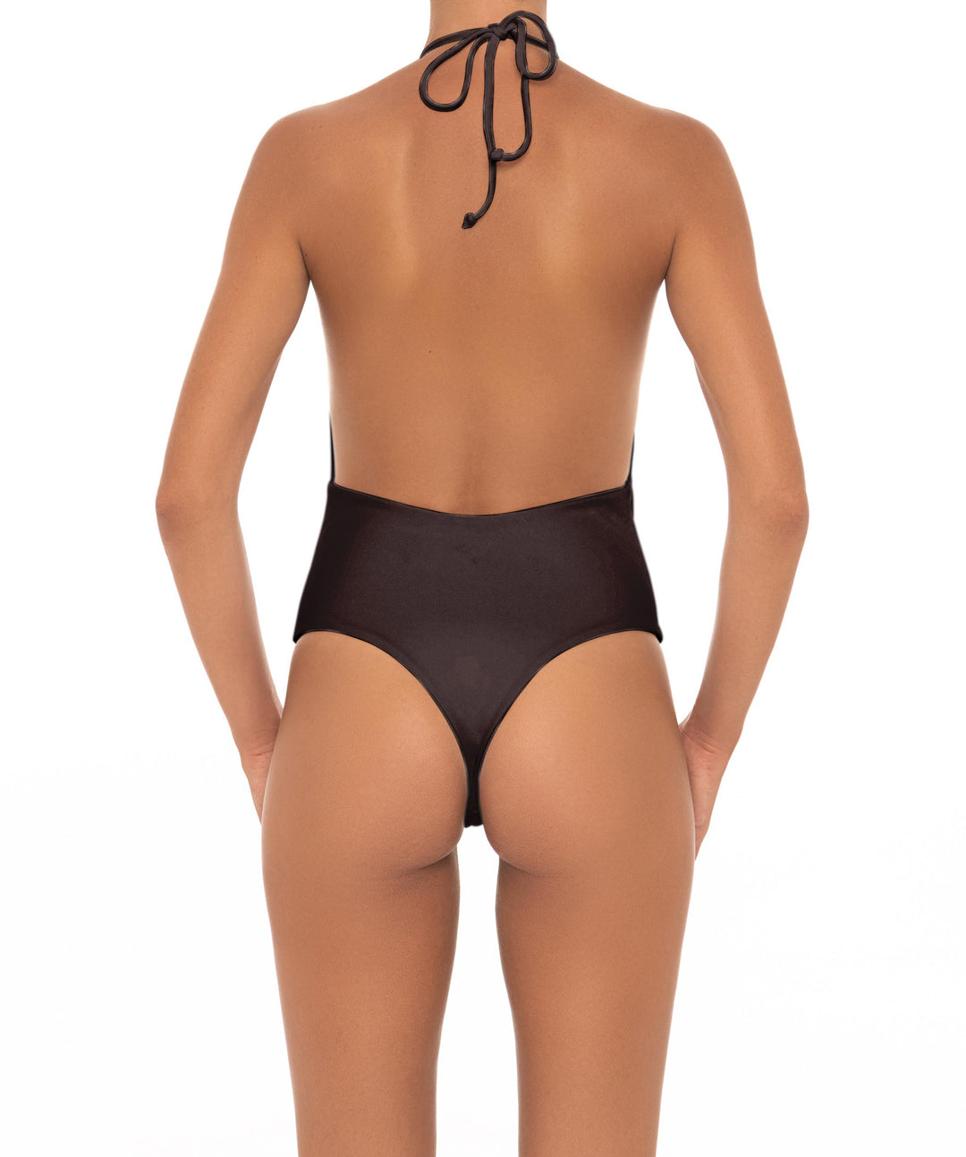BSWS-S13 Plunge Neck Halter One Piece