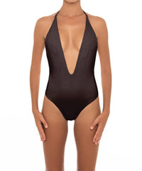 BSWS-S13 Plunge Neck Halter One Piece