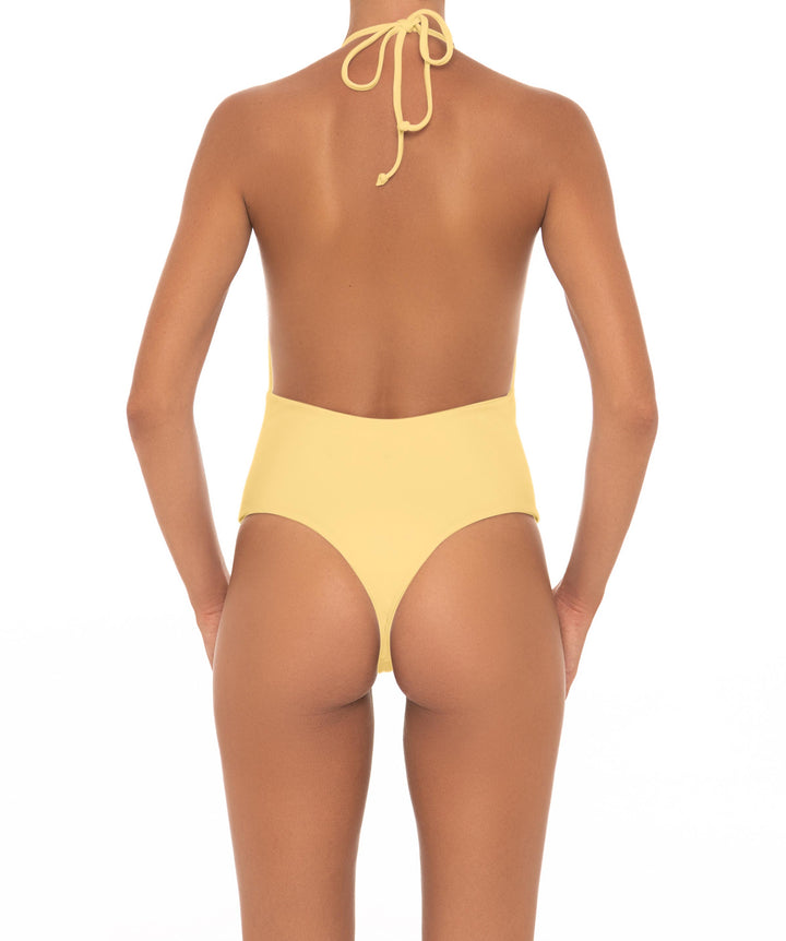 BSWS-S13 Plunge Neck Halter One Piece