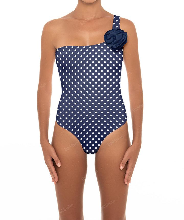 BSWS-S16 Corsage One Shoulder Swimsuit