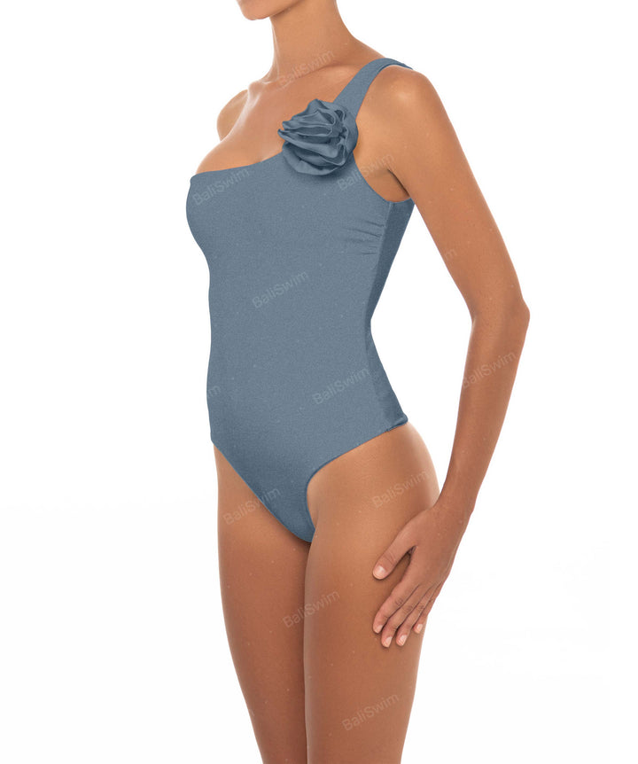BSWS-S16 Corsage One Shoulder Swimsuit