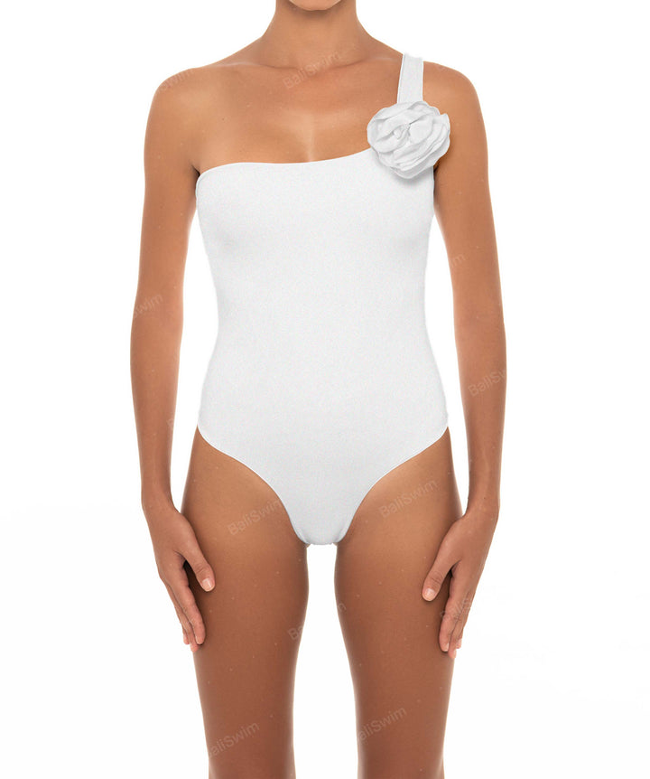 BSWS-S16 Corsage One Shoulder Swimsuit