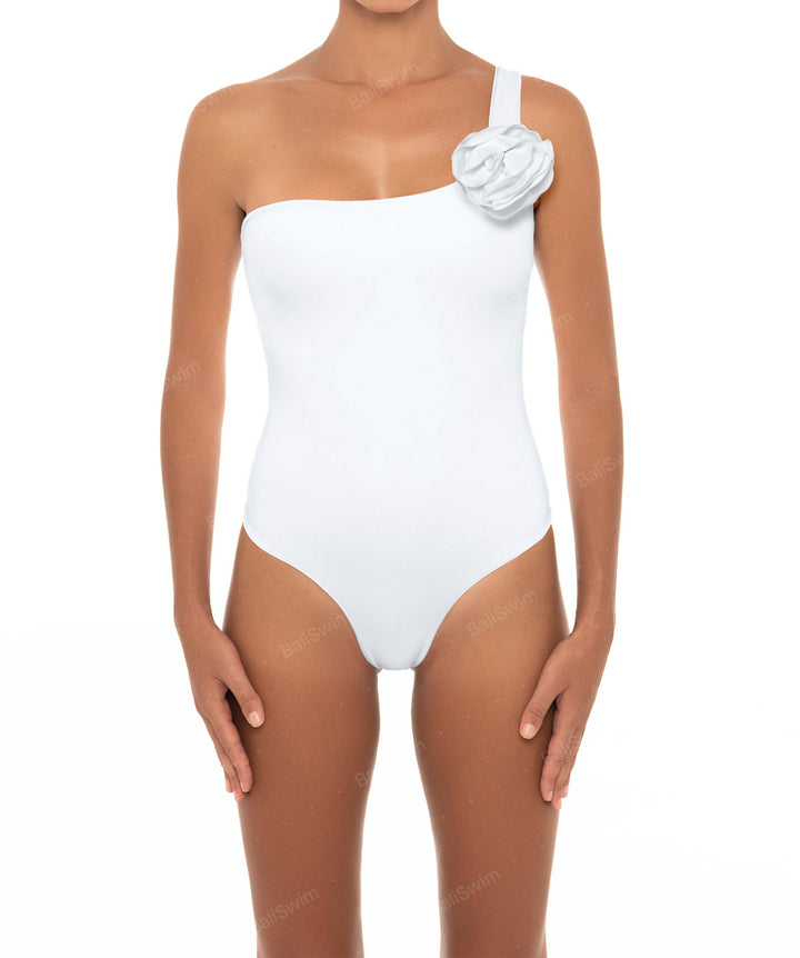 BSWS-S16 Corsage One Shoulder Swimsuit