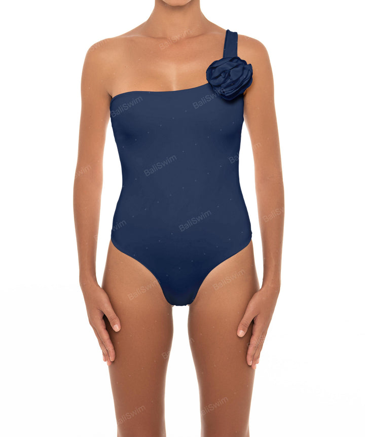 BSWS-S16 Corsage One Shoulder Swimsuit