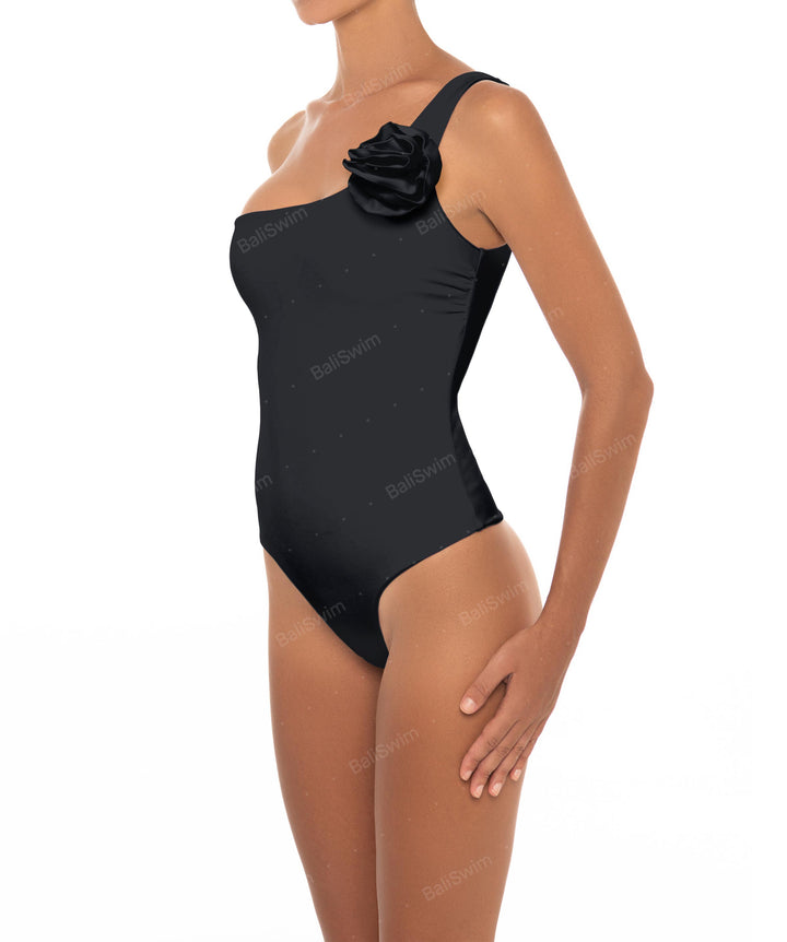 BSWS-S16 Corsage One Shoulder Swimsuit