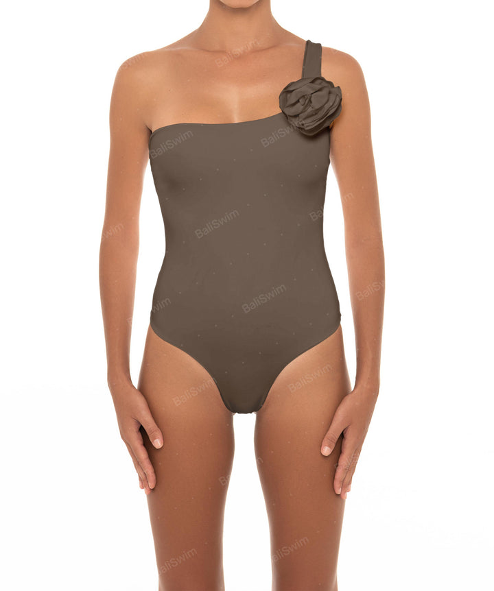 BSWS-S16 Corsage One Shoulder Swimsuit