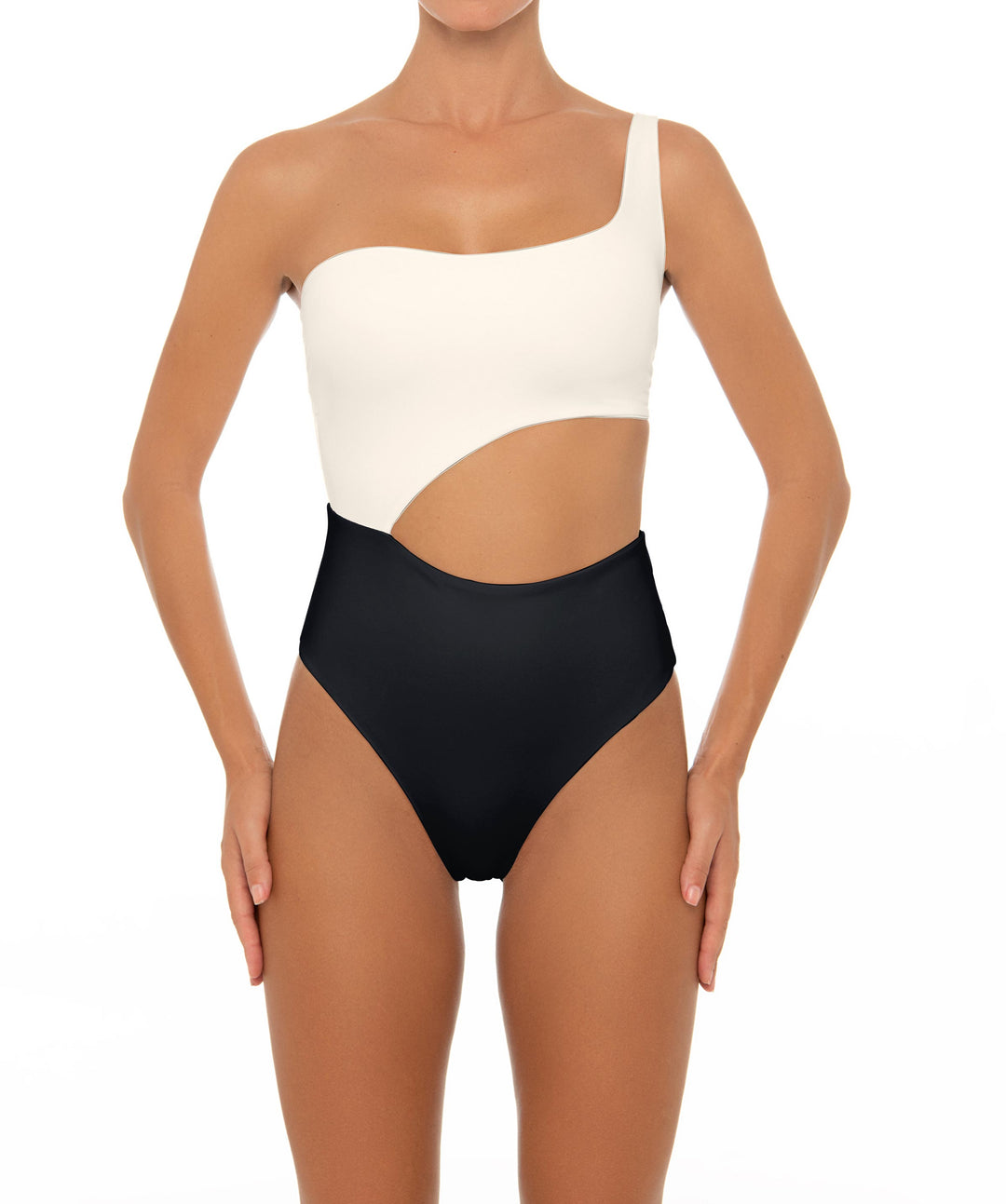 BSWS-S34 Asymmetrical Side Cutout One Piece