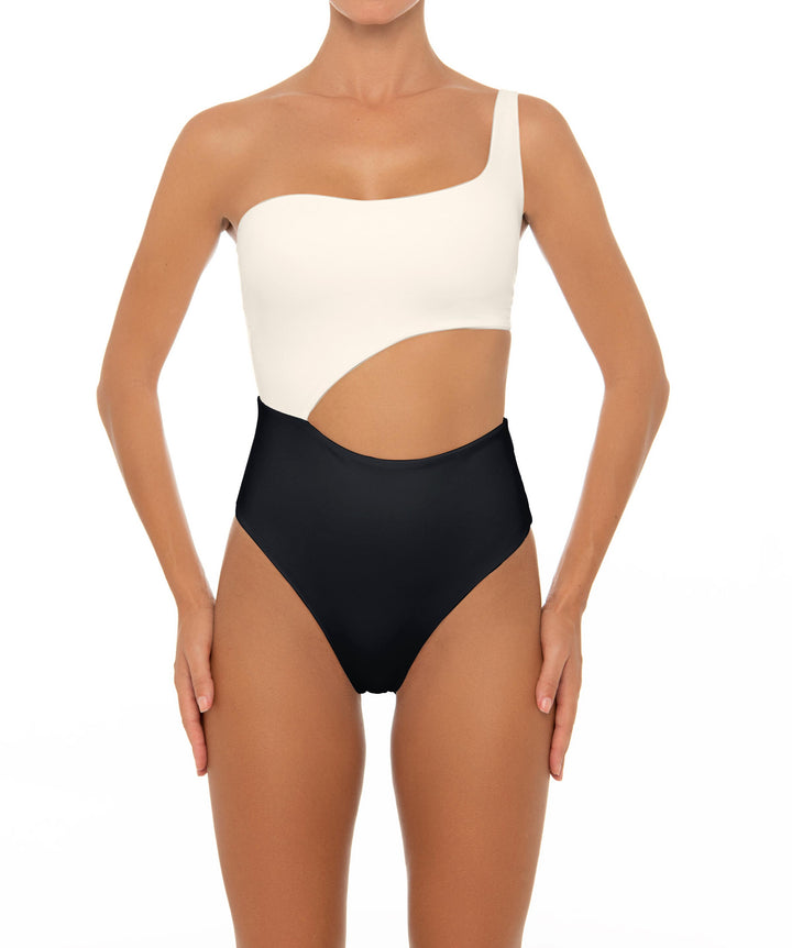 BSWS-S34 Asymmetrical Side Cutout One Piece