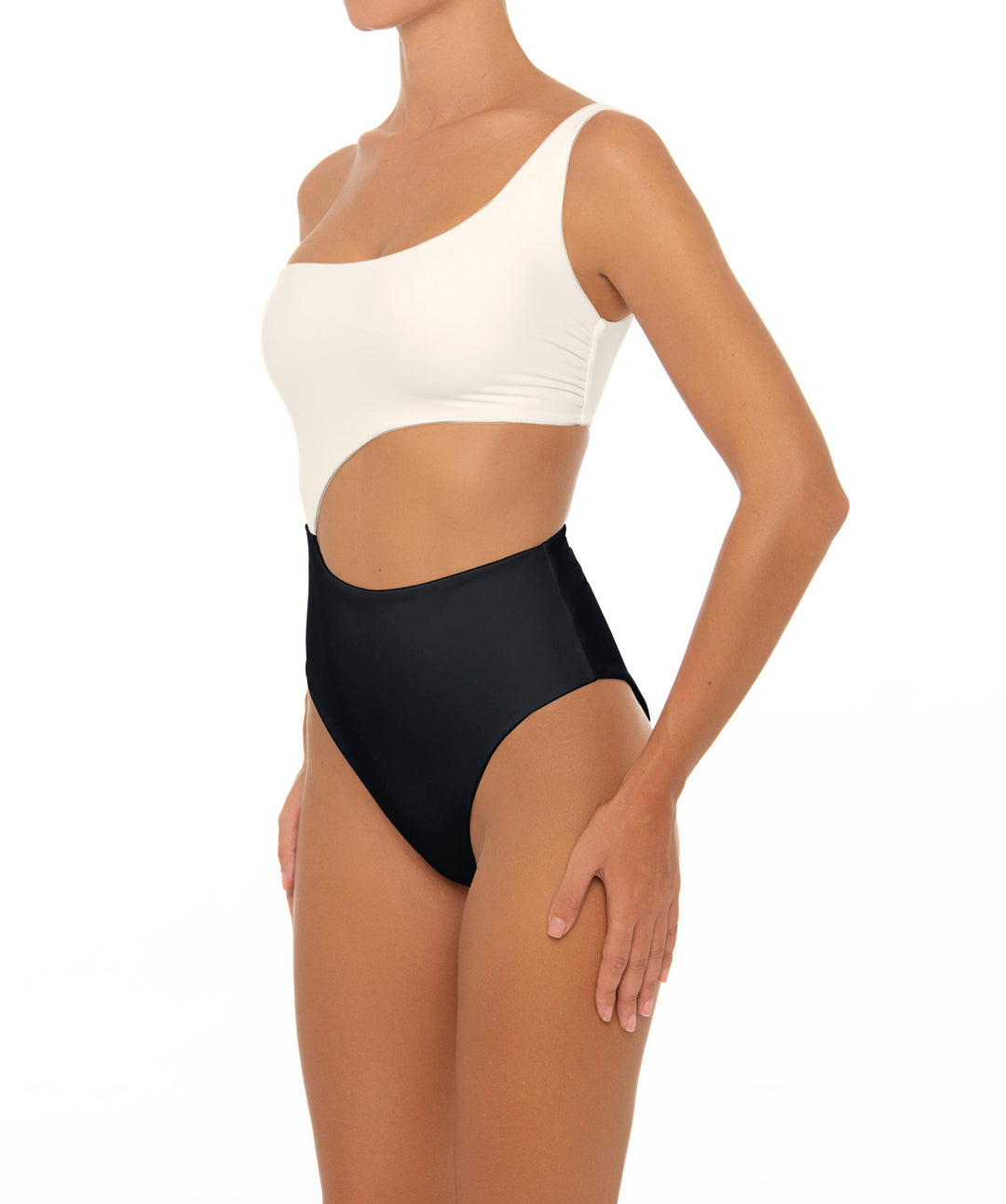BSWS-S34 Asymmetrical Side Cutout One Piece