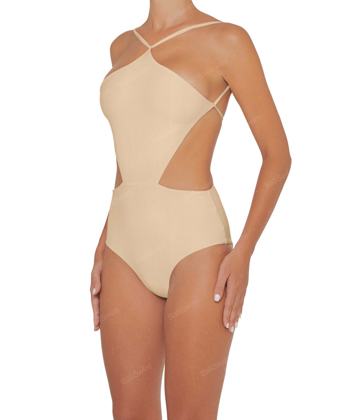 BSWS-S45 Peek a Boo Halter One Piece