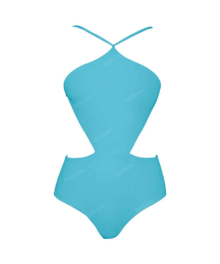 BSWS-S45 Peek a Boo Halter One Piece