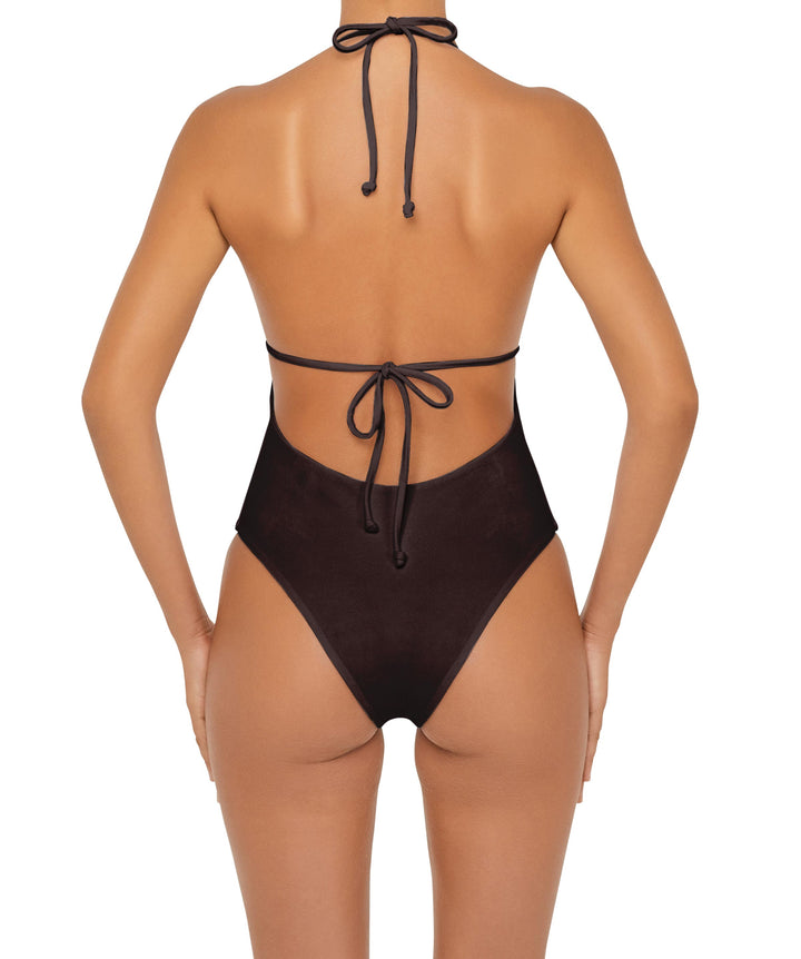 BSWS-S53 Plunge Neck Tunneled Underbust One Piece
