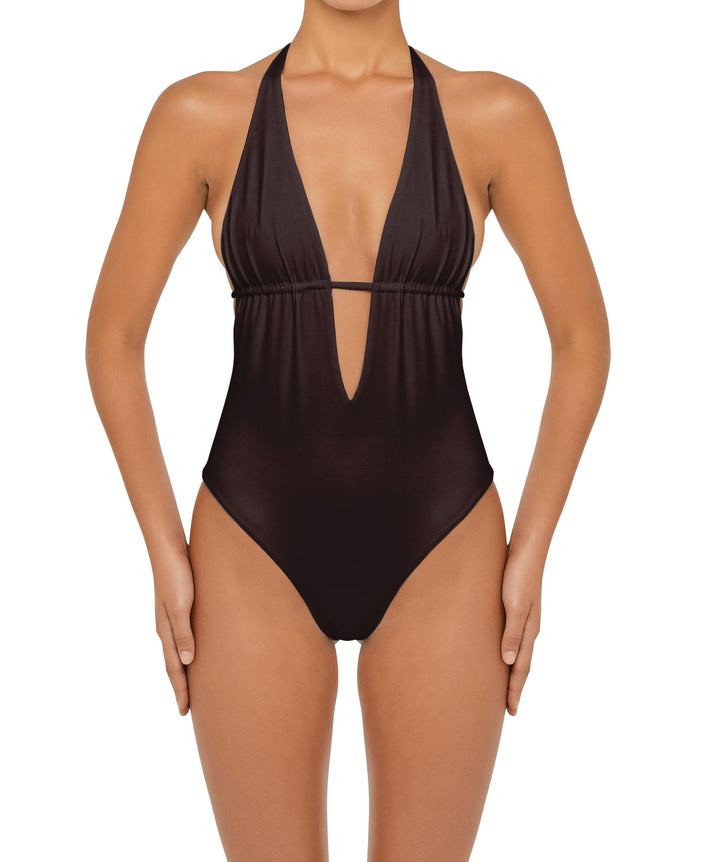 BSWS-S53 Plunge Neck Tunneled Underbust One Piece