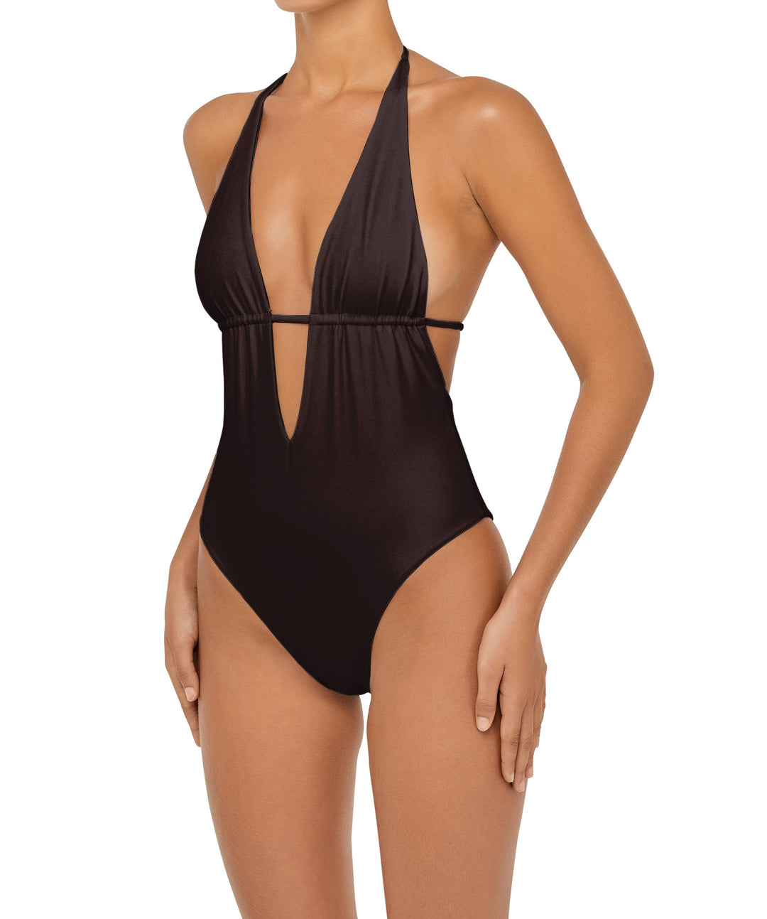 BSWS-S53 Plunge Neck Tunneled Underbust One Piece