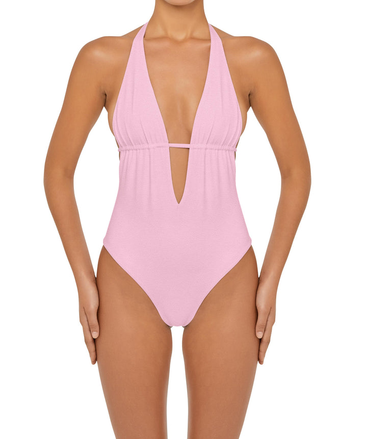 BSWS-S53 Plunge Neck Tunneled Underbust One Piece