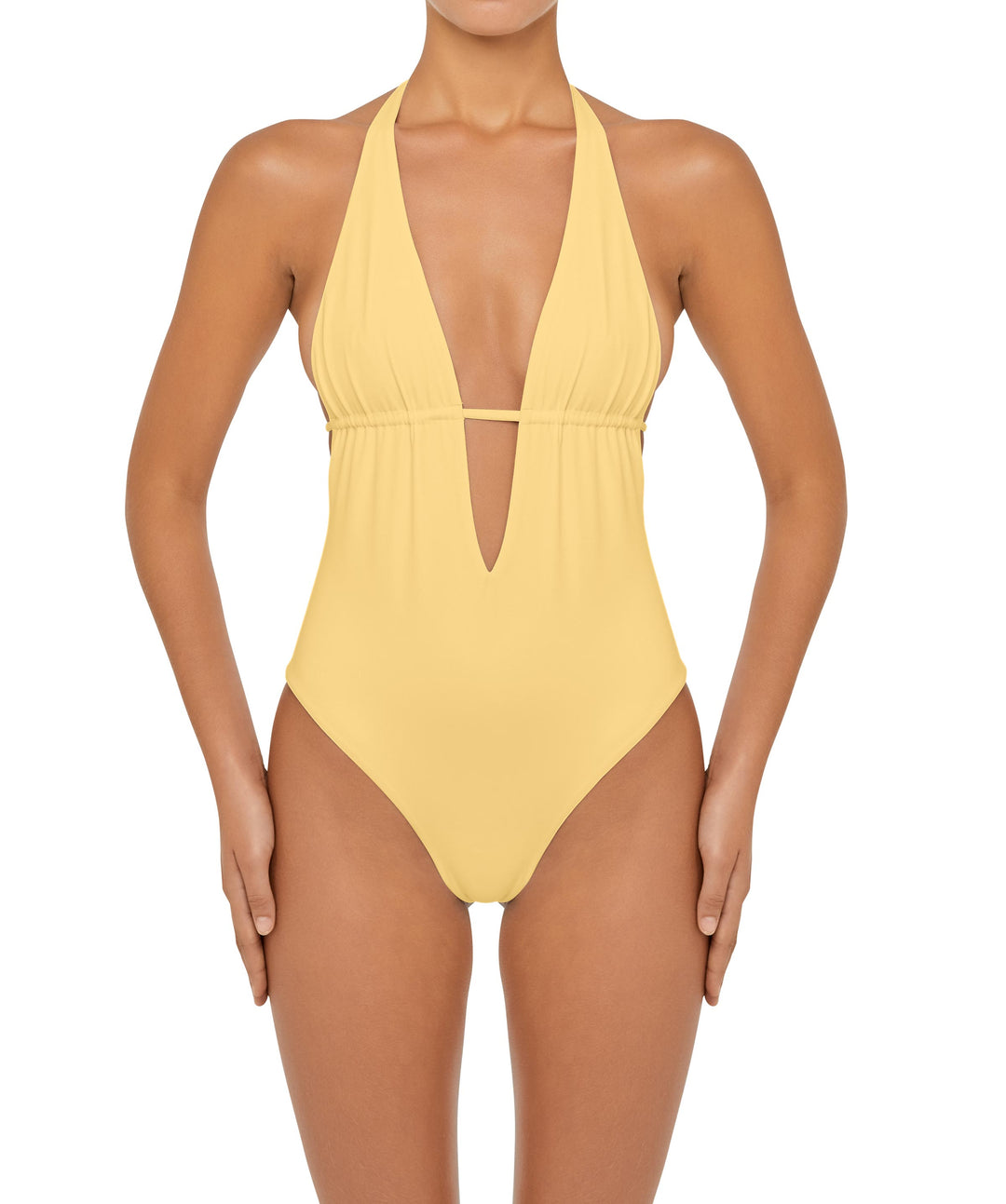 BSWS-S53 Plunge Neck Tunneled Underbust One Piece