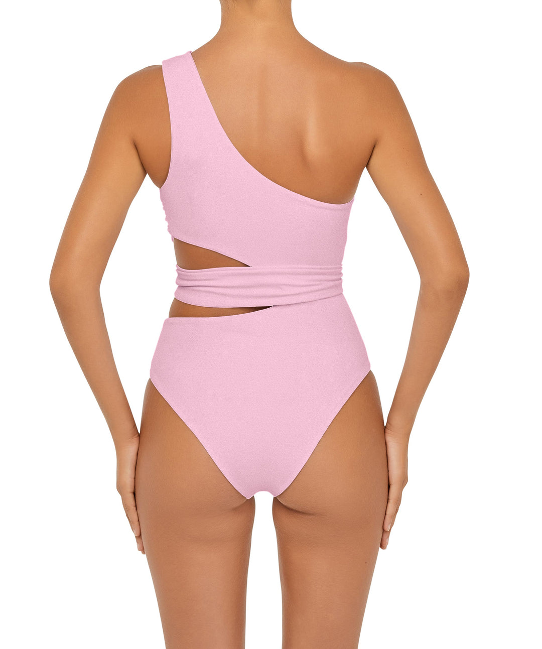 BSWS-S55 Asymmetrical Side Cutout Wrap Around One Piece