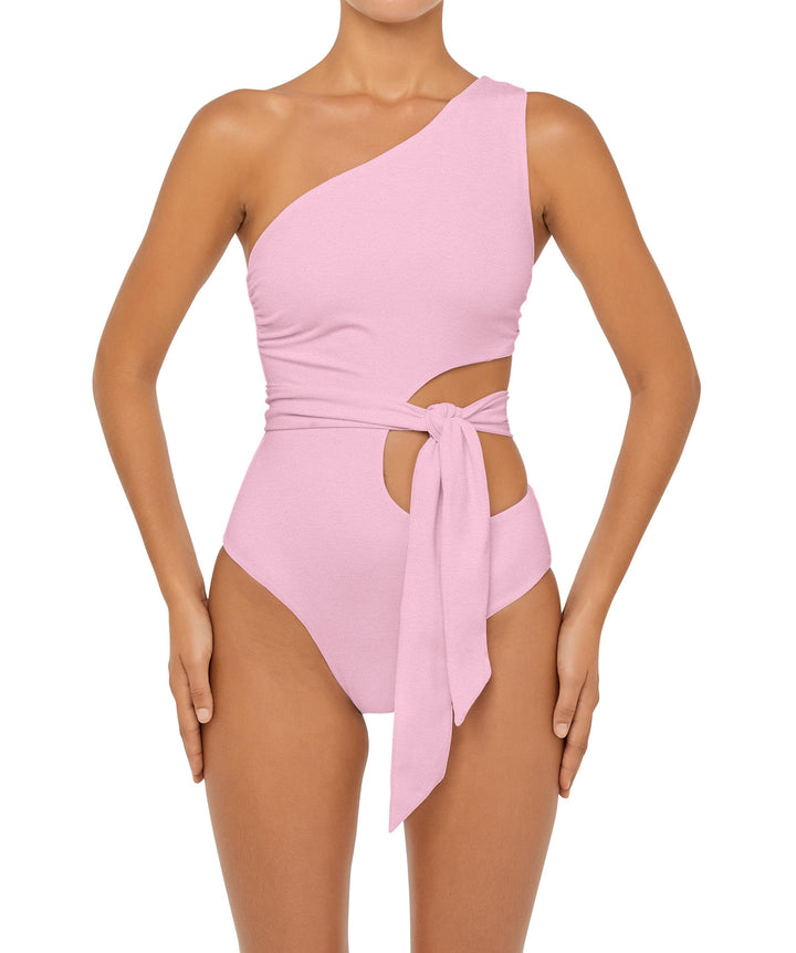 BSWS-S55 Asymmetrical Side Cutout Wrap Around One Piece