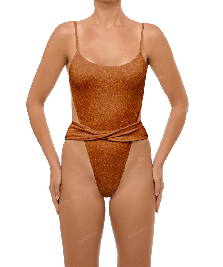 BSWS-S58 Wrap Around Twisted One Piece