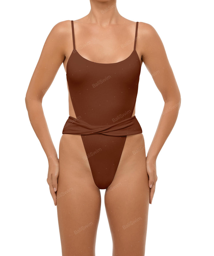 BSWS-S58 Wrap Around Twisted One Piece