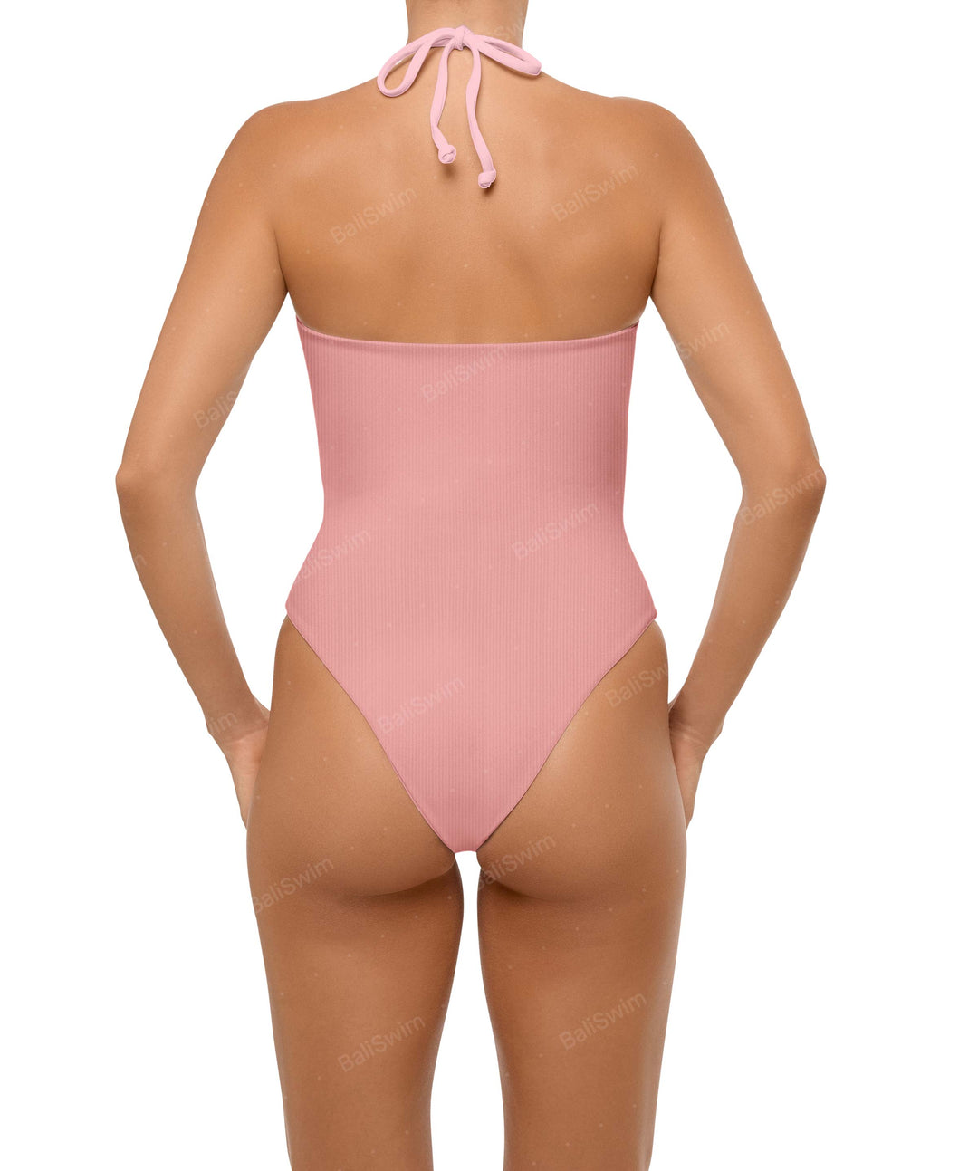 BSWS-S59 Asymmetric Cutout Halter One Piece