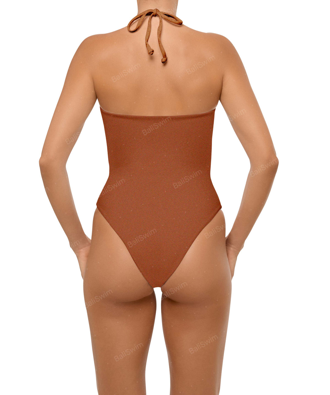 BSWS-S59 Asymmetric Cutout Halter One Piece