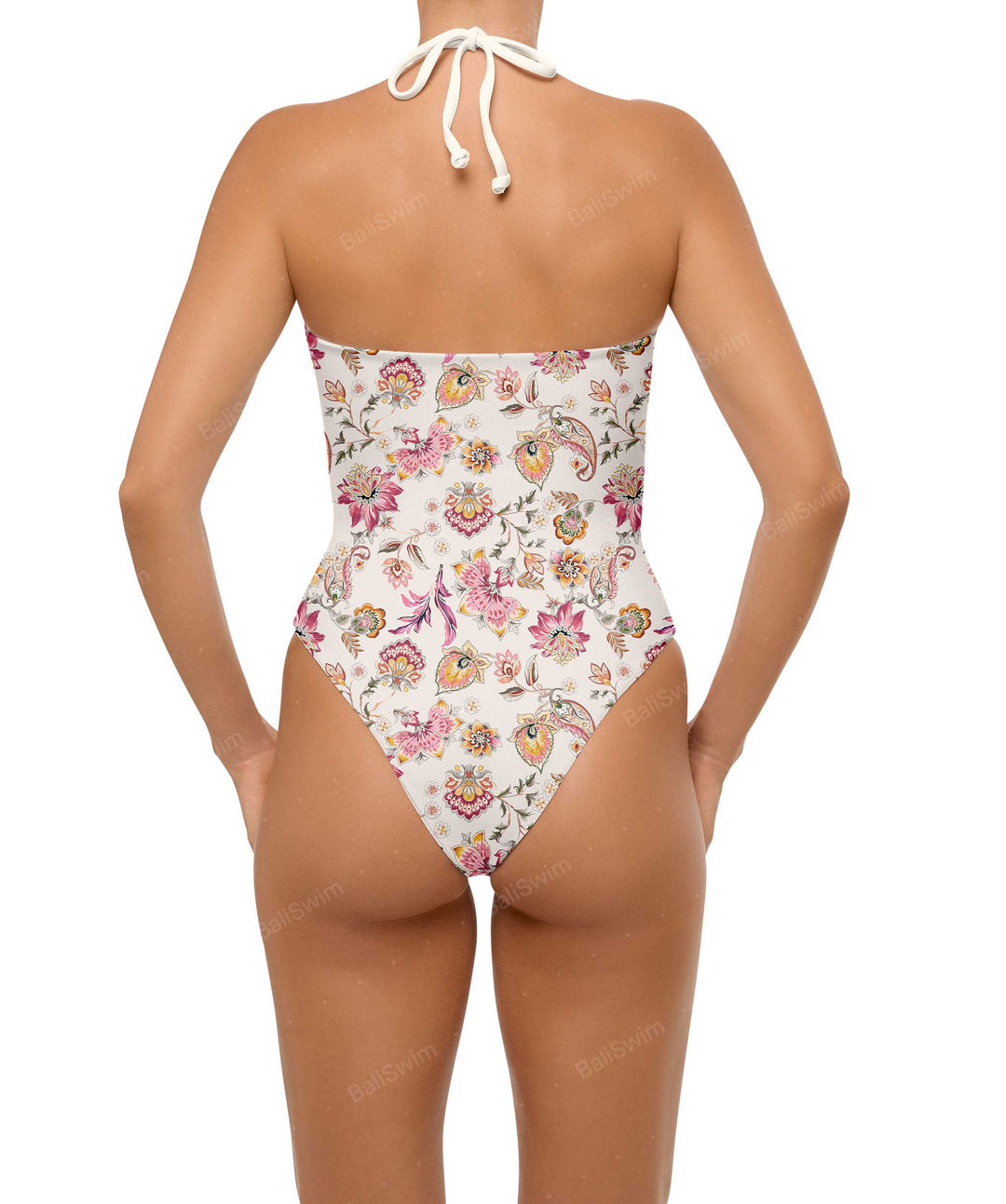 BSWS-S59 Asymmetric Cutout Halter One Piece