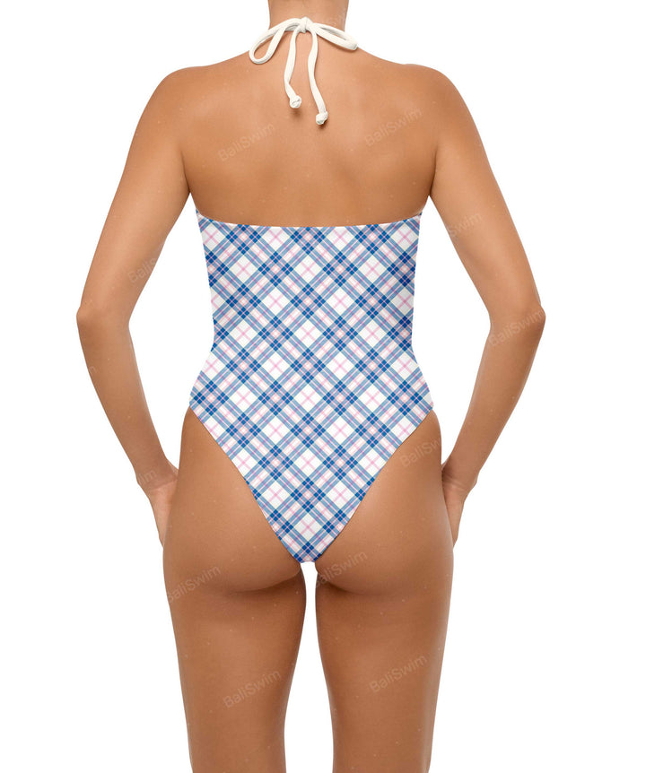 BSWS-S59 Asymmetric Cutout Halter One Piece