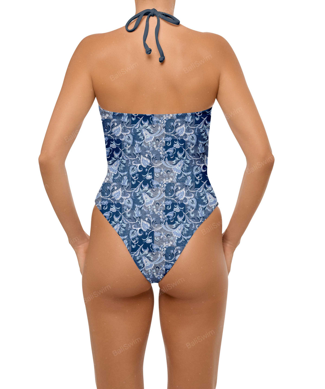 BSWS-S59 Asymmetric Cutout Halter One Piece