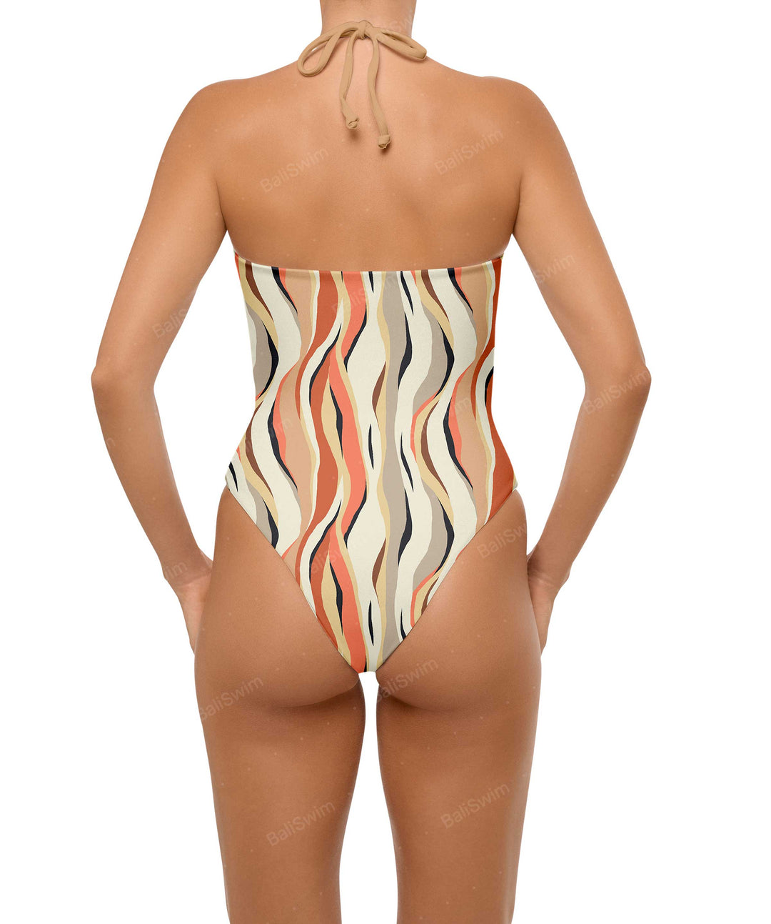 BSWS-S59 Asymmetric Cutout Halter One Piece
