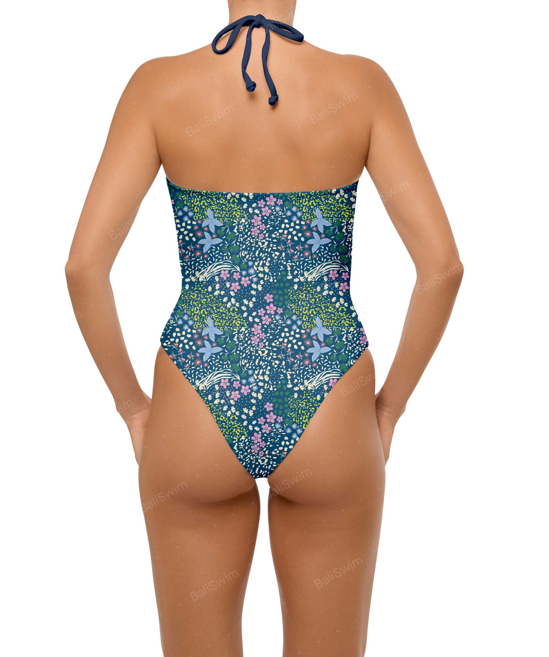BSWS-S59 Asymmetric Cutout Halter One Piece