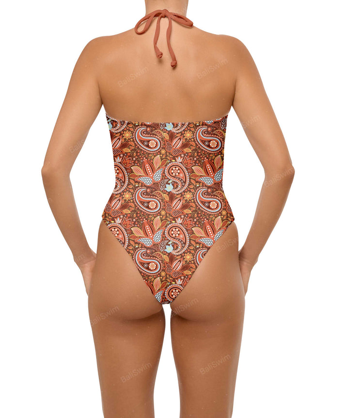 BSWS-S59 Asymmetric Cutout Halter One Piece