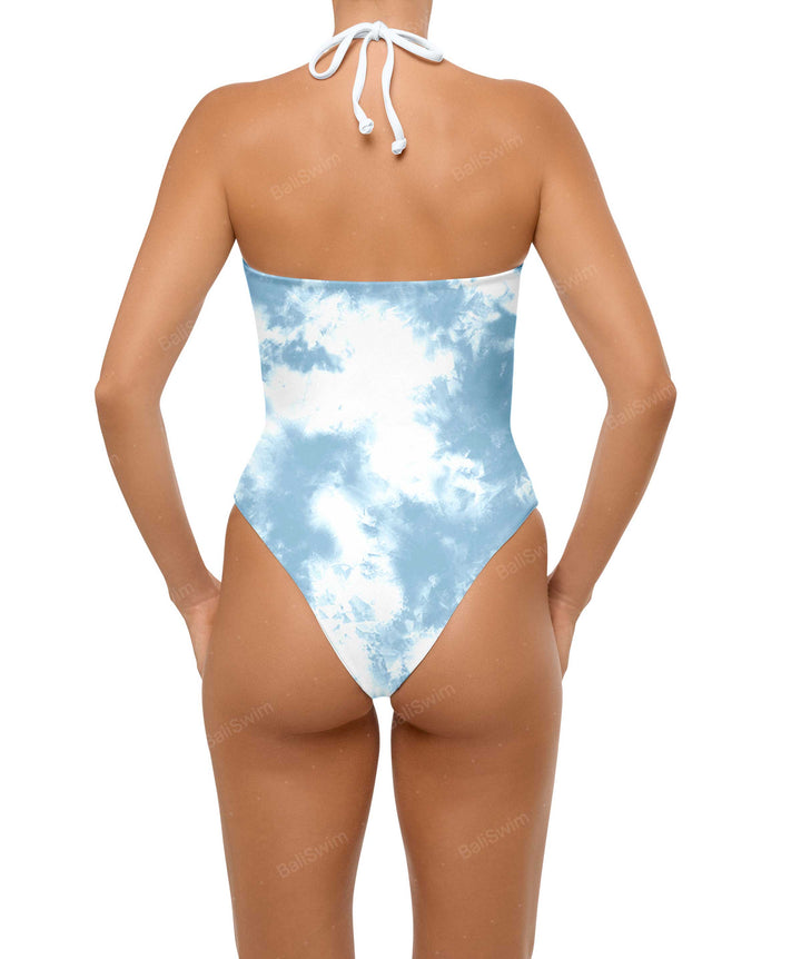 BSWS-S59 Asymmetric Cutout Halter One Piece