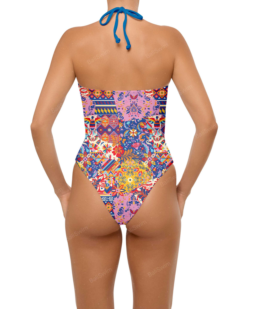BSWS-S59 Asymmetric Cutout Halter One Piece