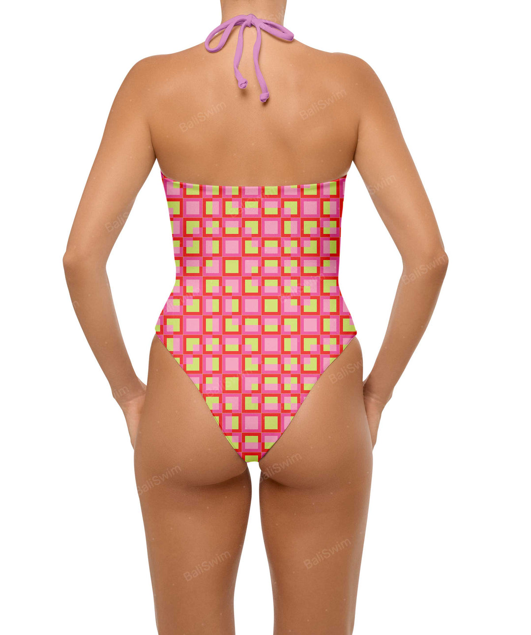 BSWS-S59 Asymmetric Cutout Halter One Piece