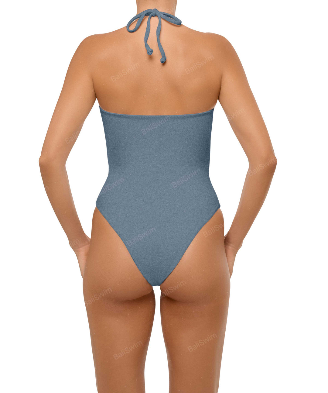 BSWS-S59 Asymmetric Cutout Halter One Piece