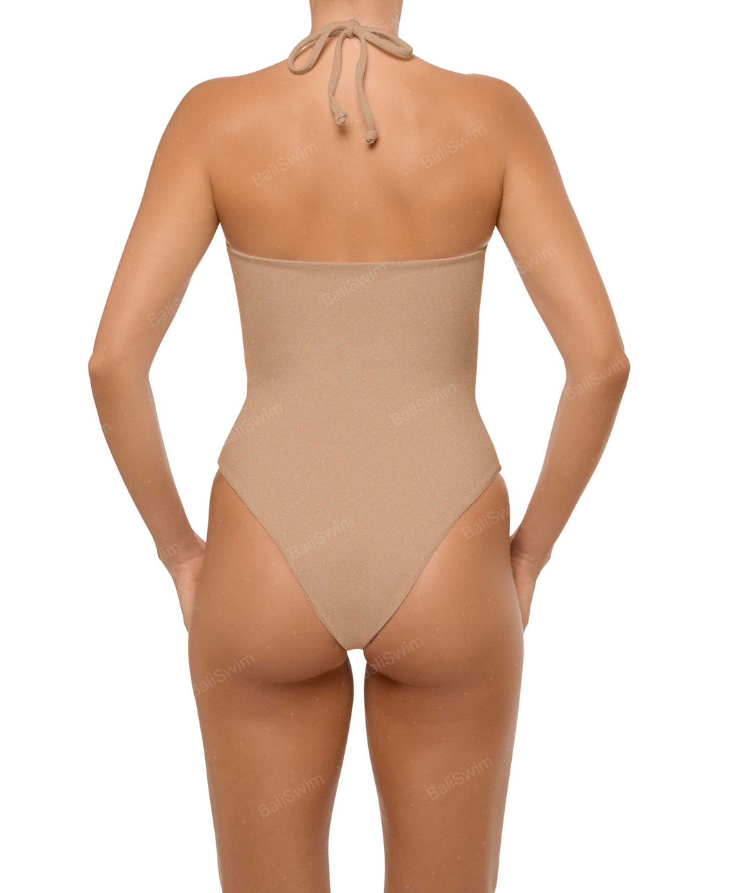 BSWS-S59 Bandeau Halter Asymmetrical Tunnel One Piece